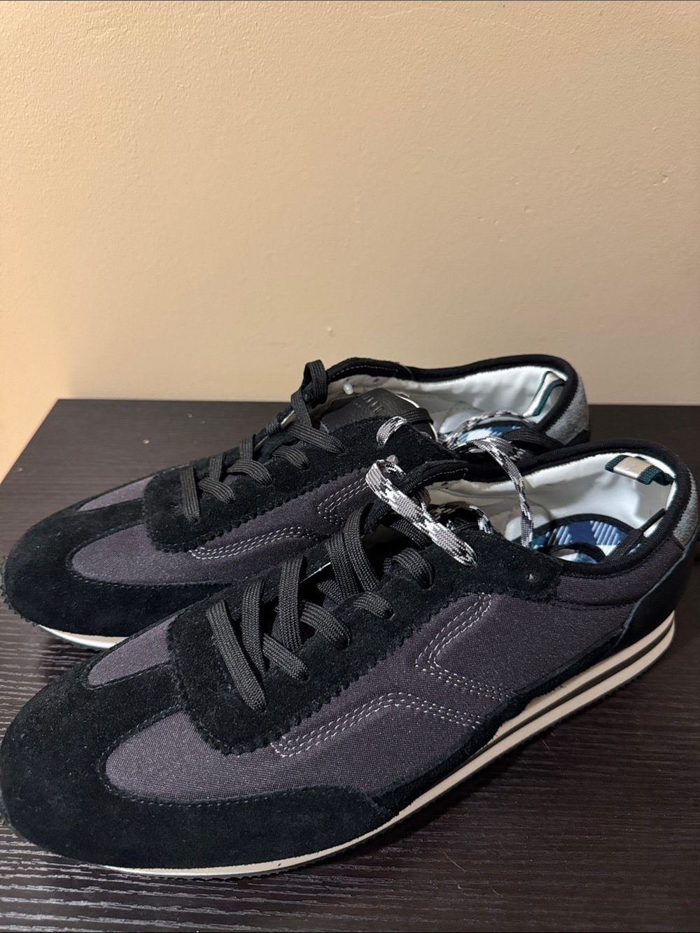 Ted Baker Black and Charcoal Low-Profile Sneakers